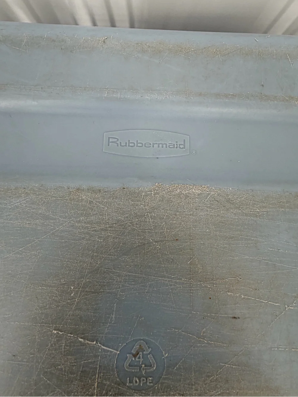 Vintage Rubbermaid Laundry Basket 2965 Blue Hamper Rectangular Plastic